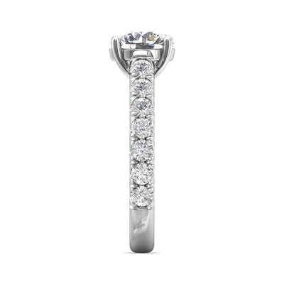 FlyerFit Encore 14K White Gold Engagement Ring