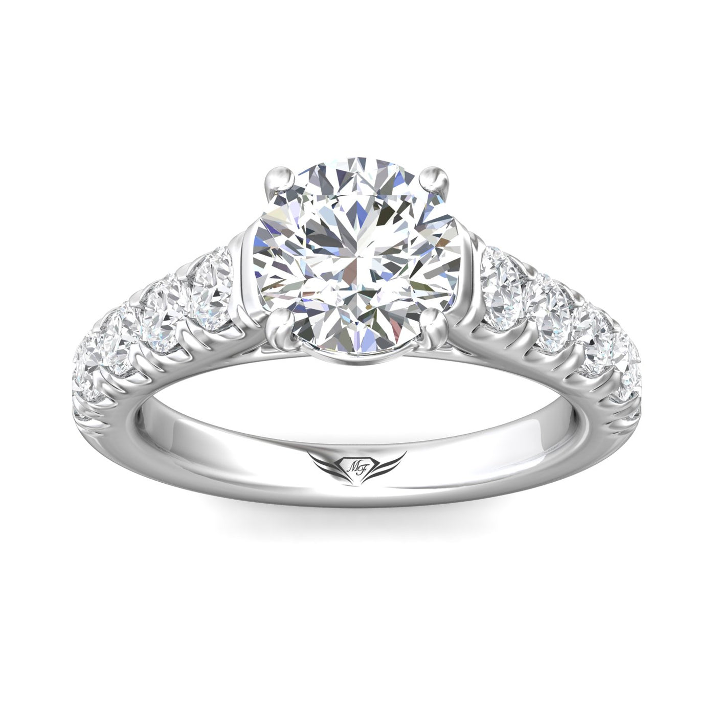 FlyerFit Encore 14K White Gold Engagement Ring