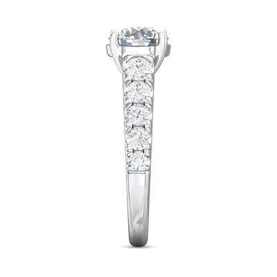 FlyerFit Encore 14K White Gold Engagement Ring