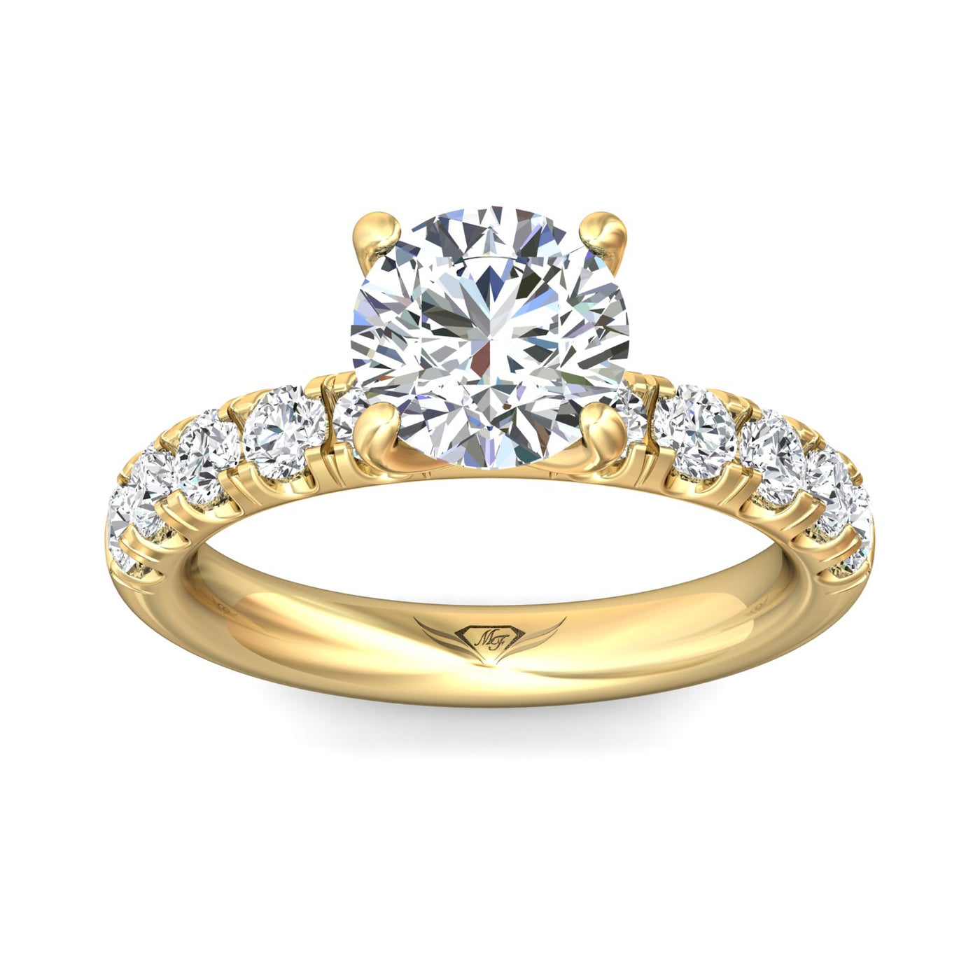 FlyerFit Encore 14K Yellow Gold Engagement Ring