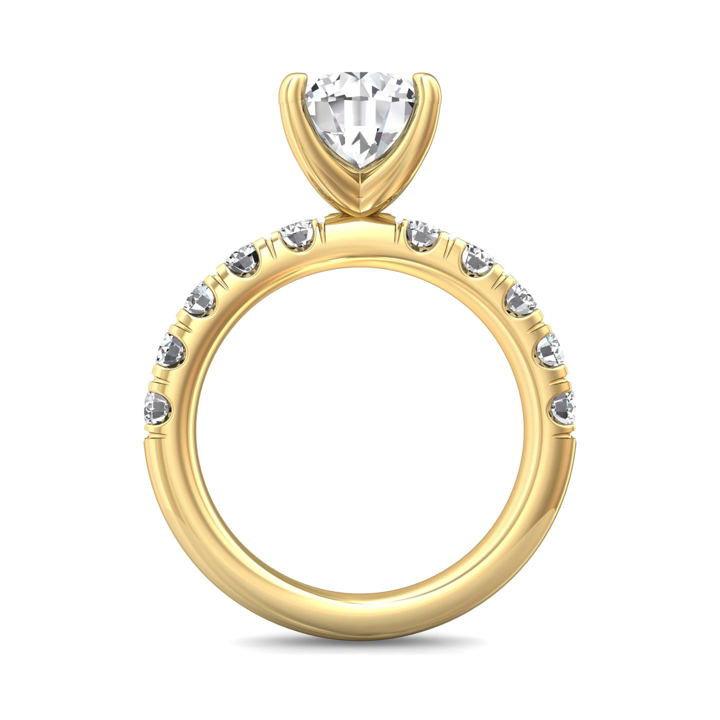 FlyerFit Encore 14K Yellow Gold Engagement Ring