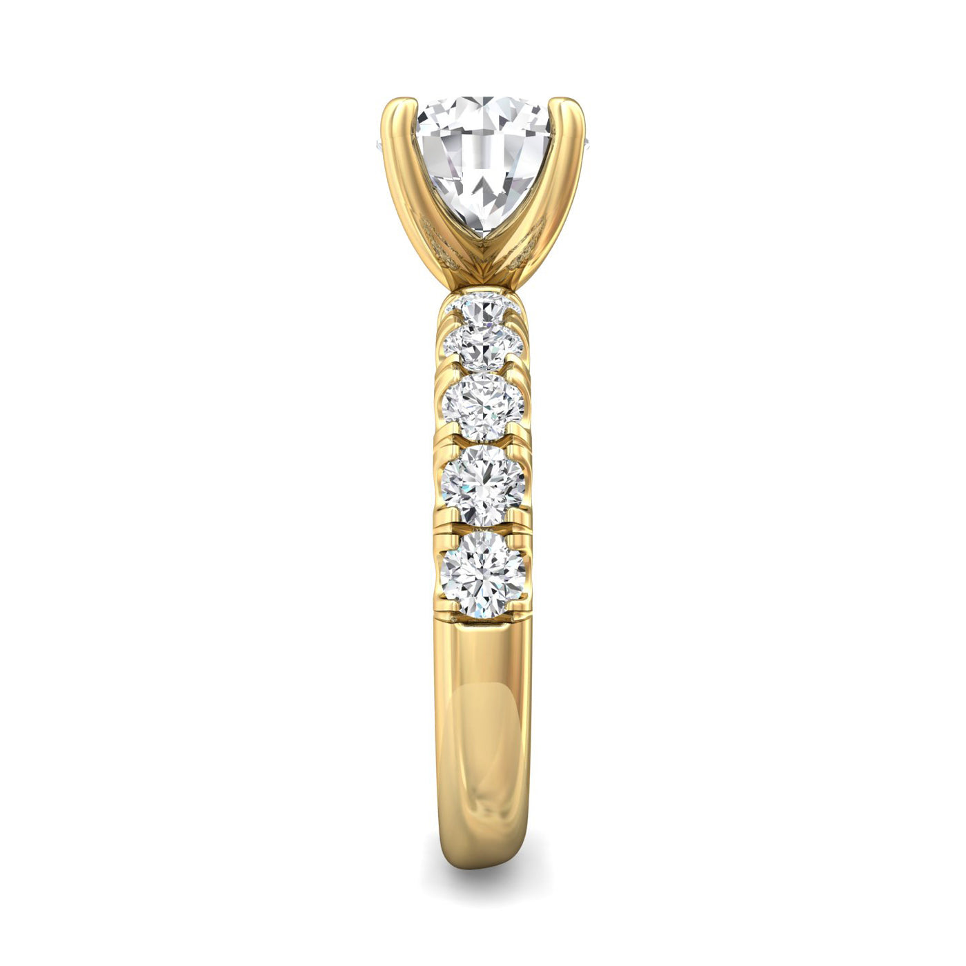 FlyerFit Encore 14K Yellow Gold Engagement Ring