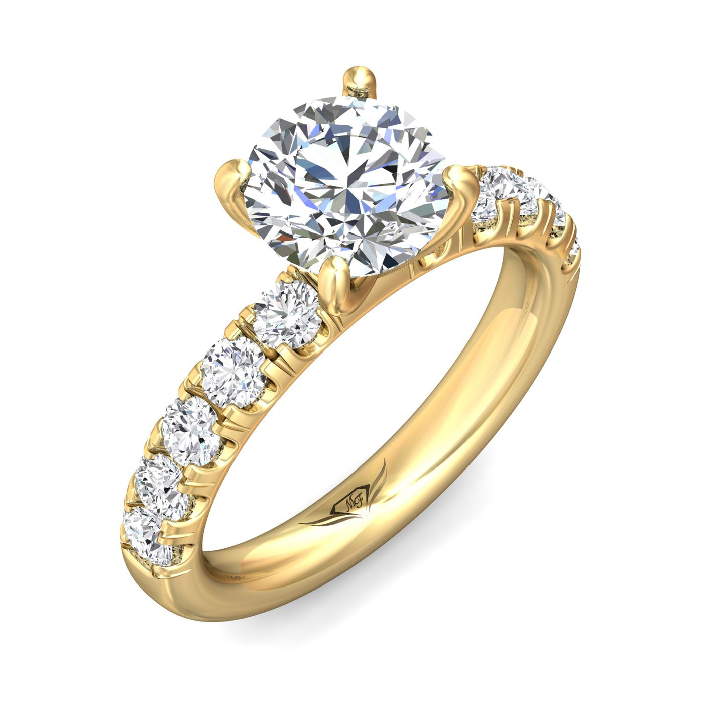 FlyerFit Encore 14K Yellow Gold Engagement Ring