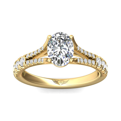 FlyerFit Micropave 18K White Gold Wedding Band