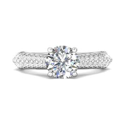 FlyerFit Encore 14K White Gold Engagement Ring