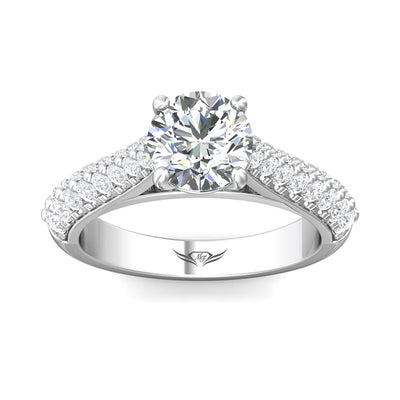 FlyerFit Encore 14K White Gold Engagement Ring