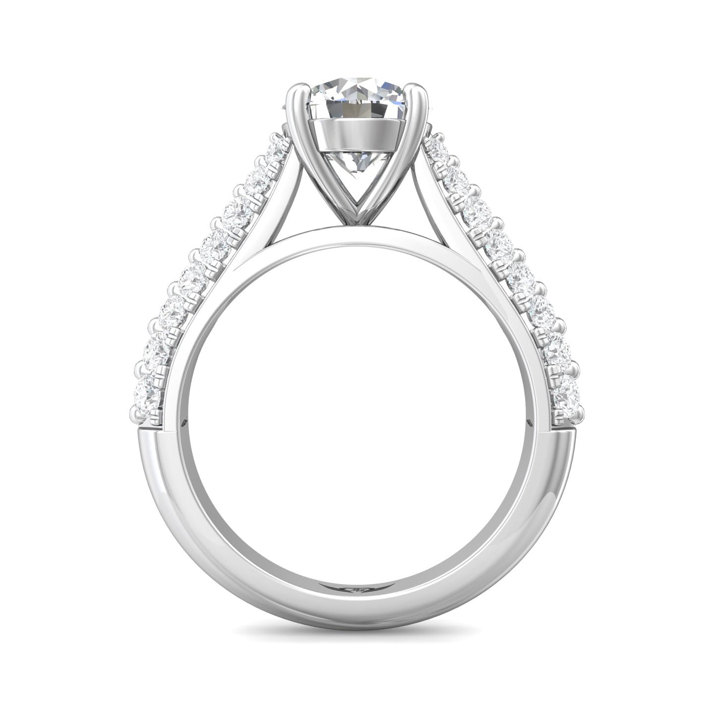 FlyerFit Encore 14K White Gold Engagement Ring