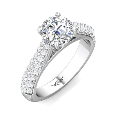 FlyerFit Encore 14K White Gold Engagement Ring