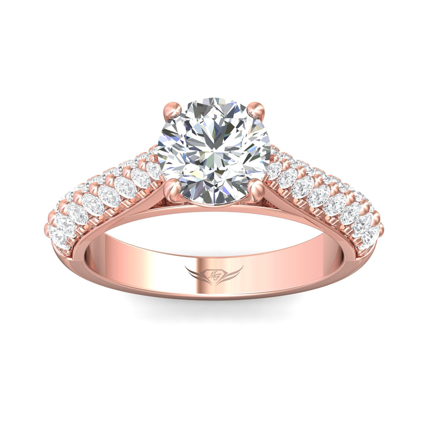 FlyerFit Encore 14K Pink Gold Engagement Ring