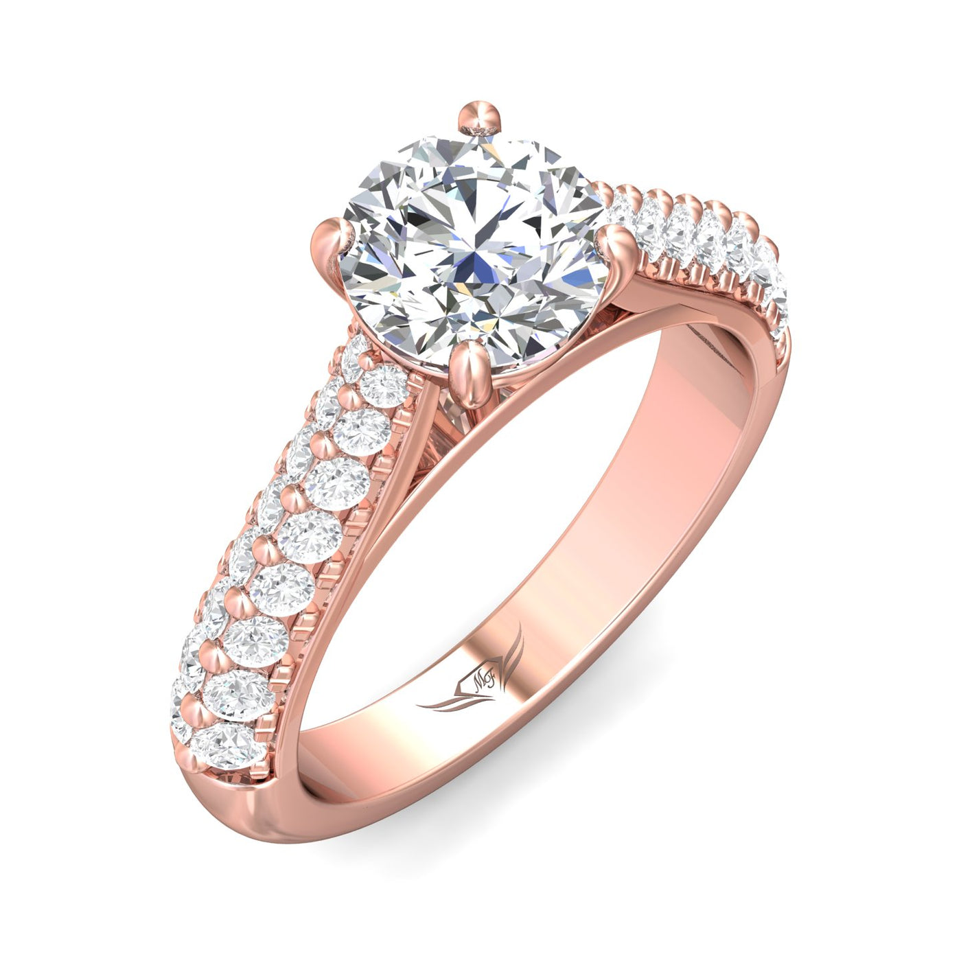 FlyerFit Encore 14K Pink Gold Engagement Ring