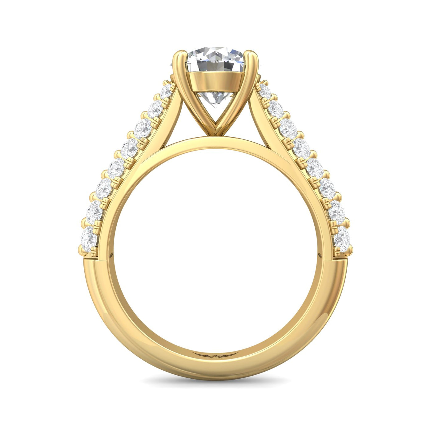 FlyerFit Encore 14K Yellow Gold Engagement Ring