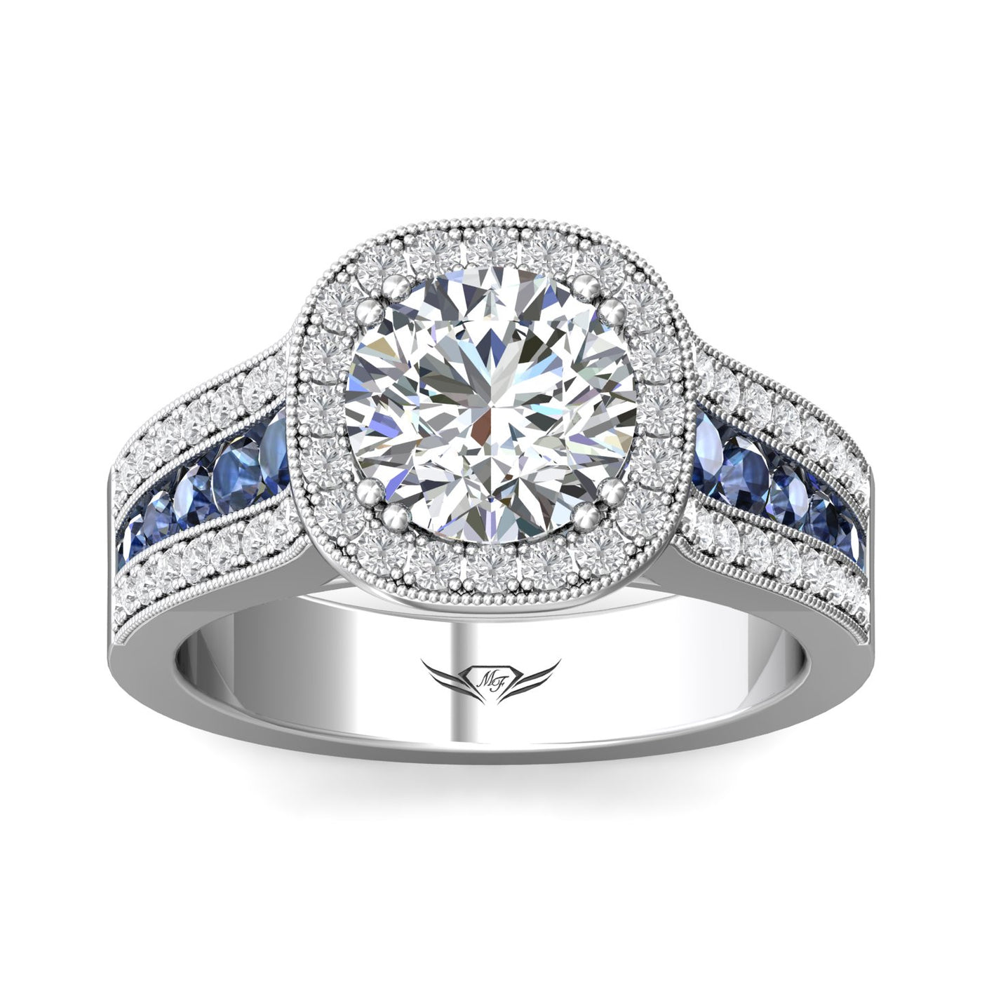 FlyerFit Encore 18K White Gold Engagement Ring