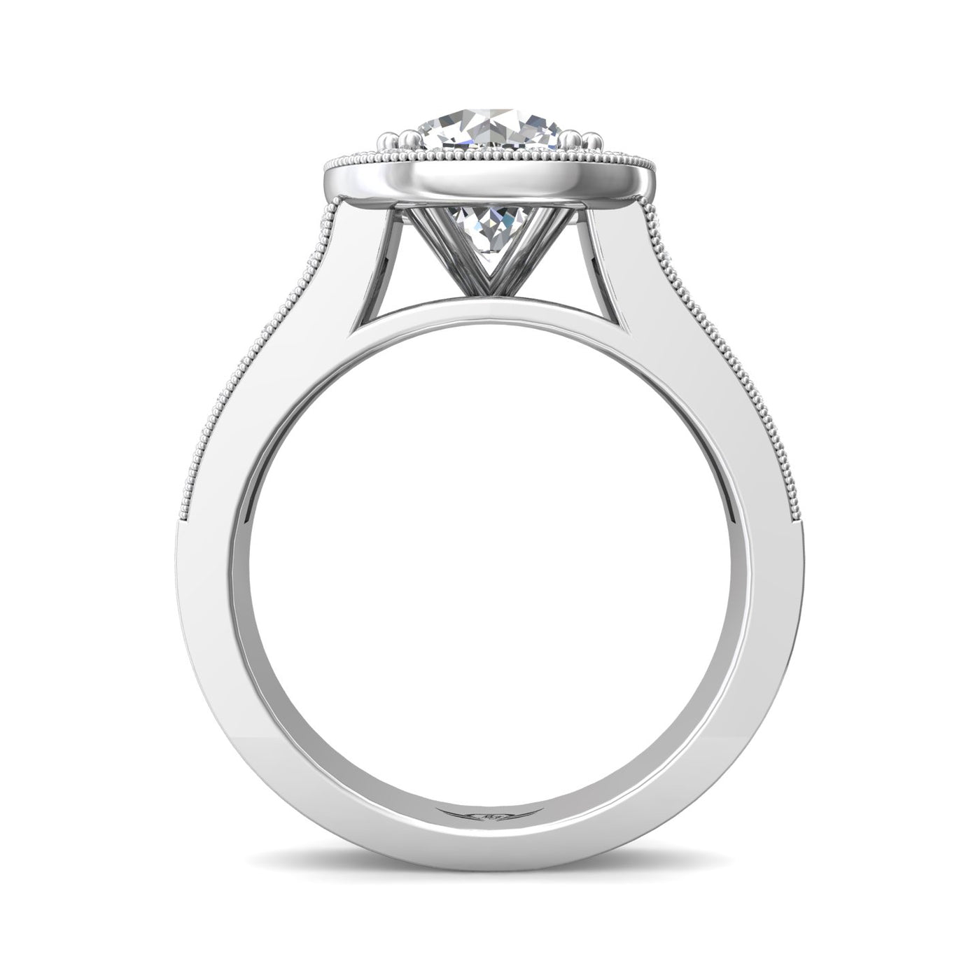 FlyerFit Encore 14K White Gold Engagement Ring