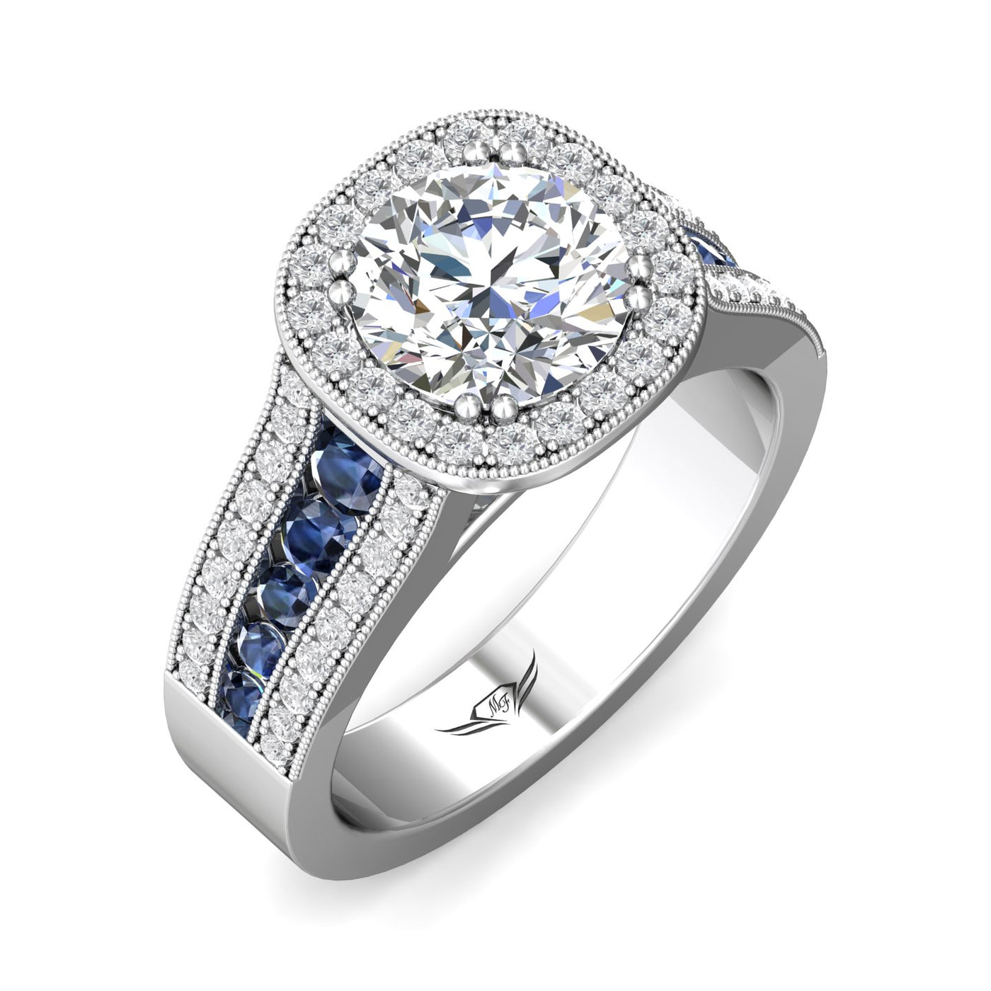 FlyerFit Encore 18K White Gold Engagement Ring