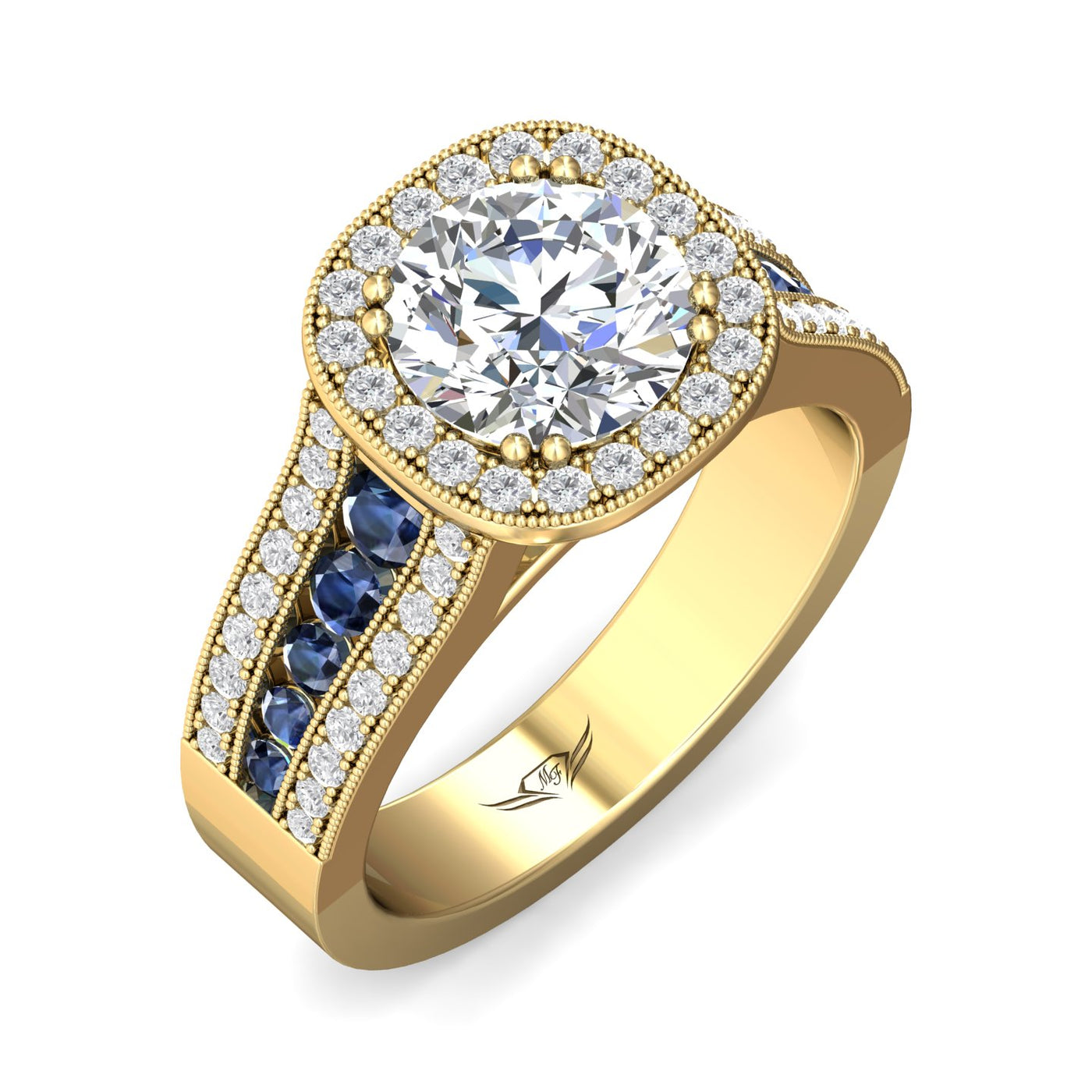 FlyerFit Encore 18K Yellow Gold Engagement Ring