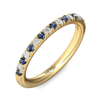 FlyerFit Micropave 18K Yellow Gold Wedding Band