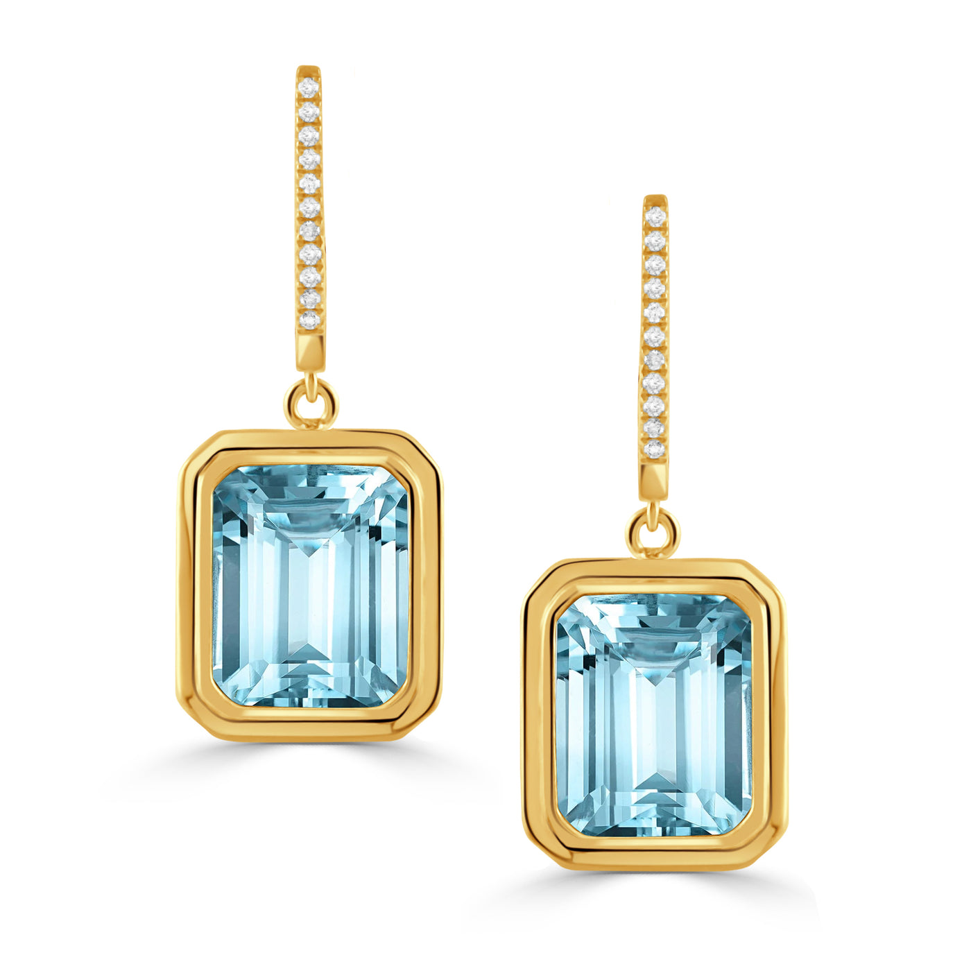 E10724BT-Y - 18k Yellow Gold Earrings from the Sky Blue collection