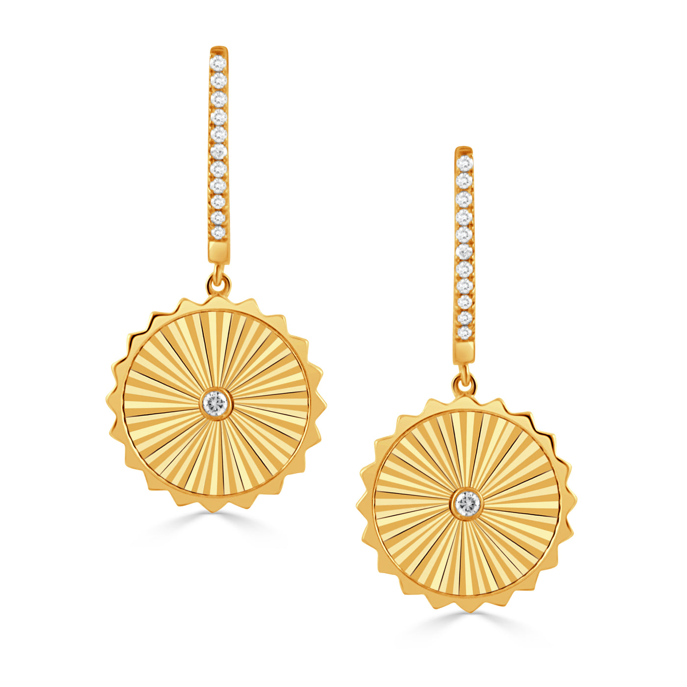 E11150 - 18k Yellow Gold Earrings from the Helios collection