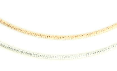 14K White & Rose Gold Omega Necklace