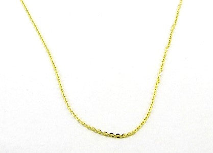 14K Yellow 18 Inch Wheat Chain