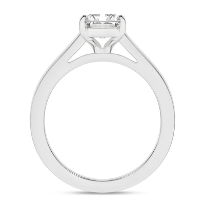 14K White Radiant Lab Grown Diamond Solitaire Engagement Ring