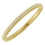 18K Yellow & White Natural Diamond Cuff Bracelet