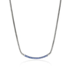 Sterling Silver Blue Sapphire Essentials Collection18 inch Necklace
