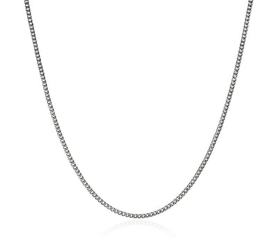 Sterling Silver Curb Necklace 18 inch
