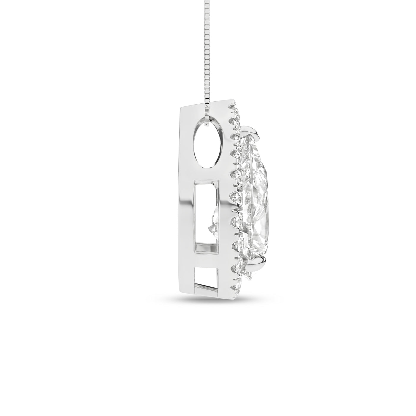 14K White Lab Grown Diamond 18 inch Necklace