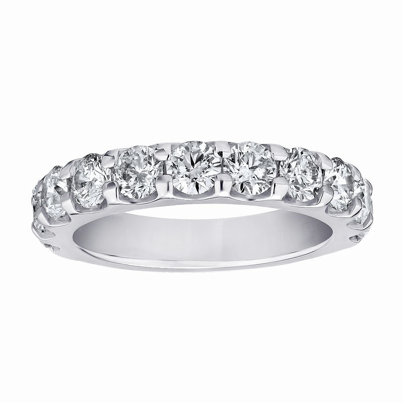 14K White Gold Natural Diamond Wedding Ring