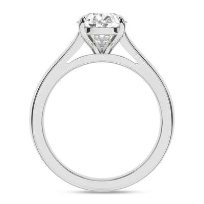 14K White Pear Lab Grown Diamond Solitaire Engagement Ring