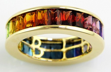 14K Yellow Contemporary Multi-Gemstone Ring Size 7