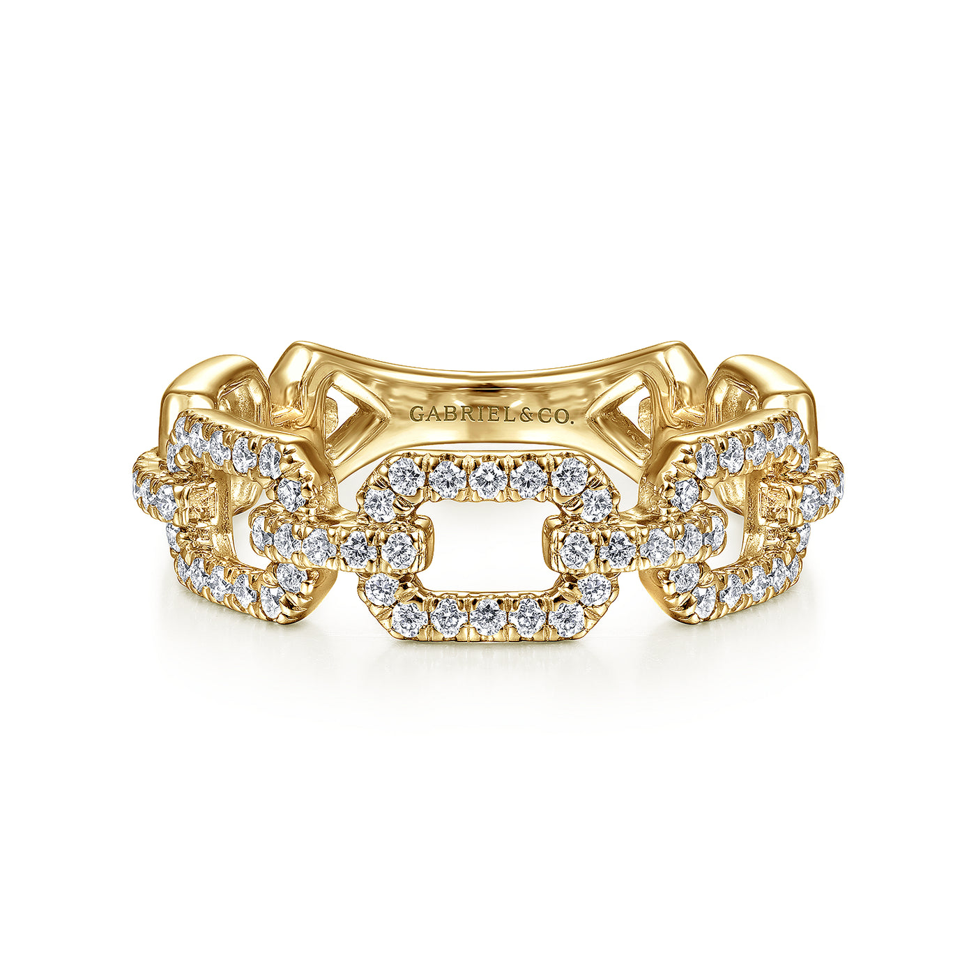 14K Yellow Stackable Natural Diamond Ring Size 6.5