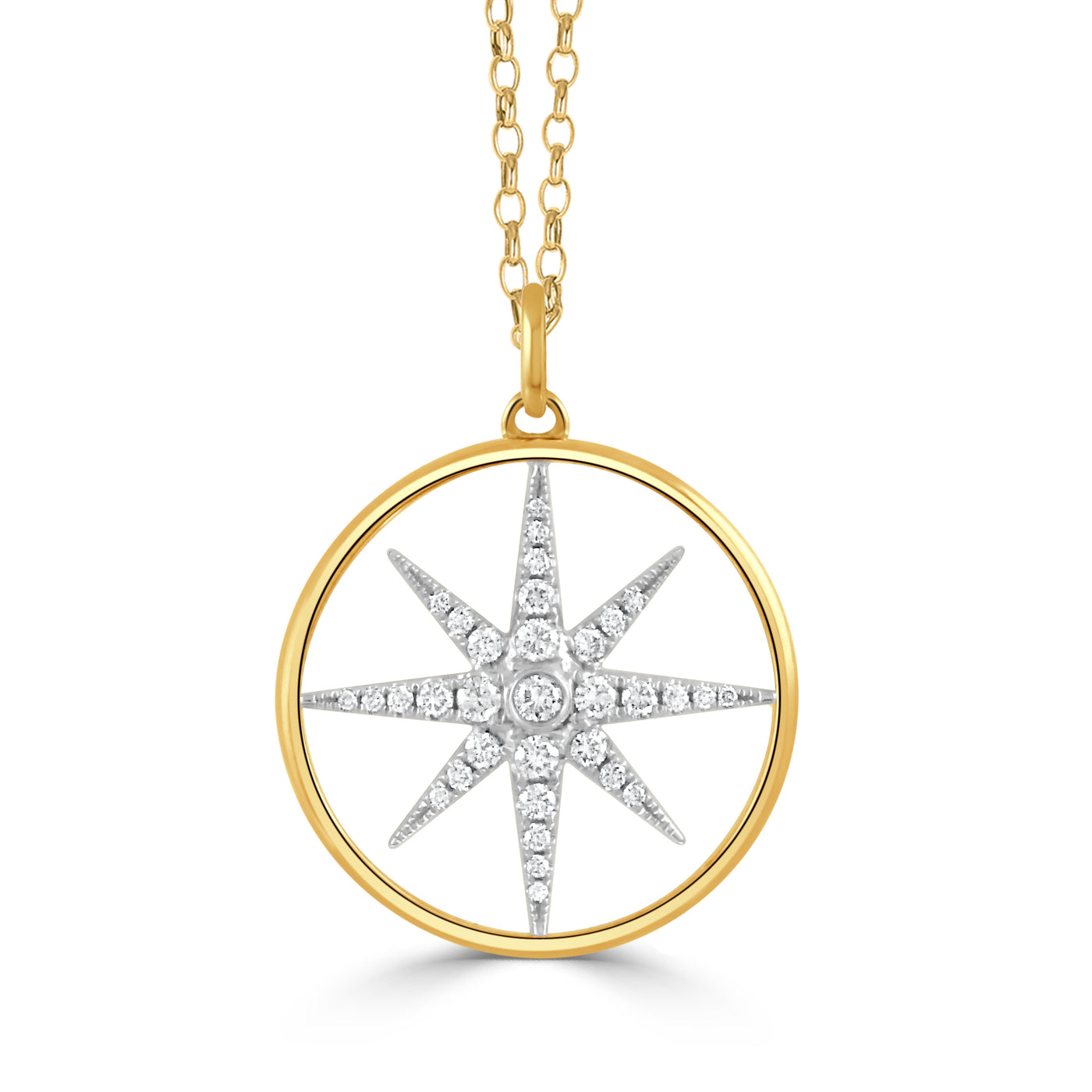 P10195TT - 18k Yellow Gold Pendant from the Celestia collection