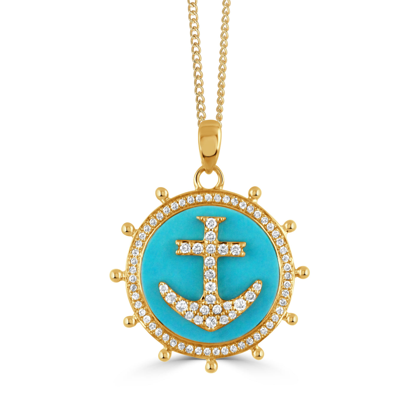 P10663TQ-Y - 18K Yellow Gold Pendant from the Maritime collection