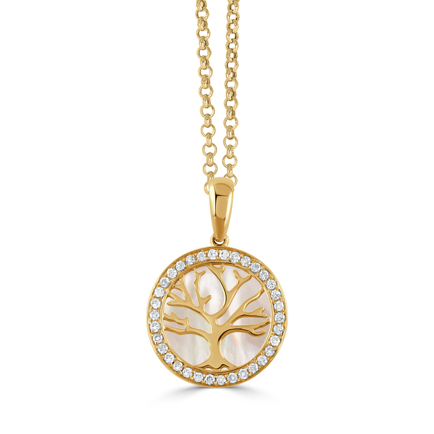 P10740WMP - 18k Yellow Gold Pendant from the White Orchid collection