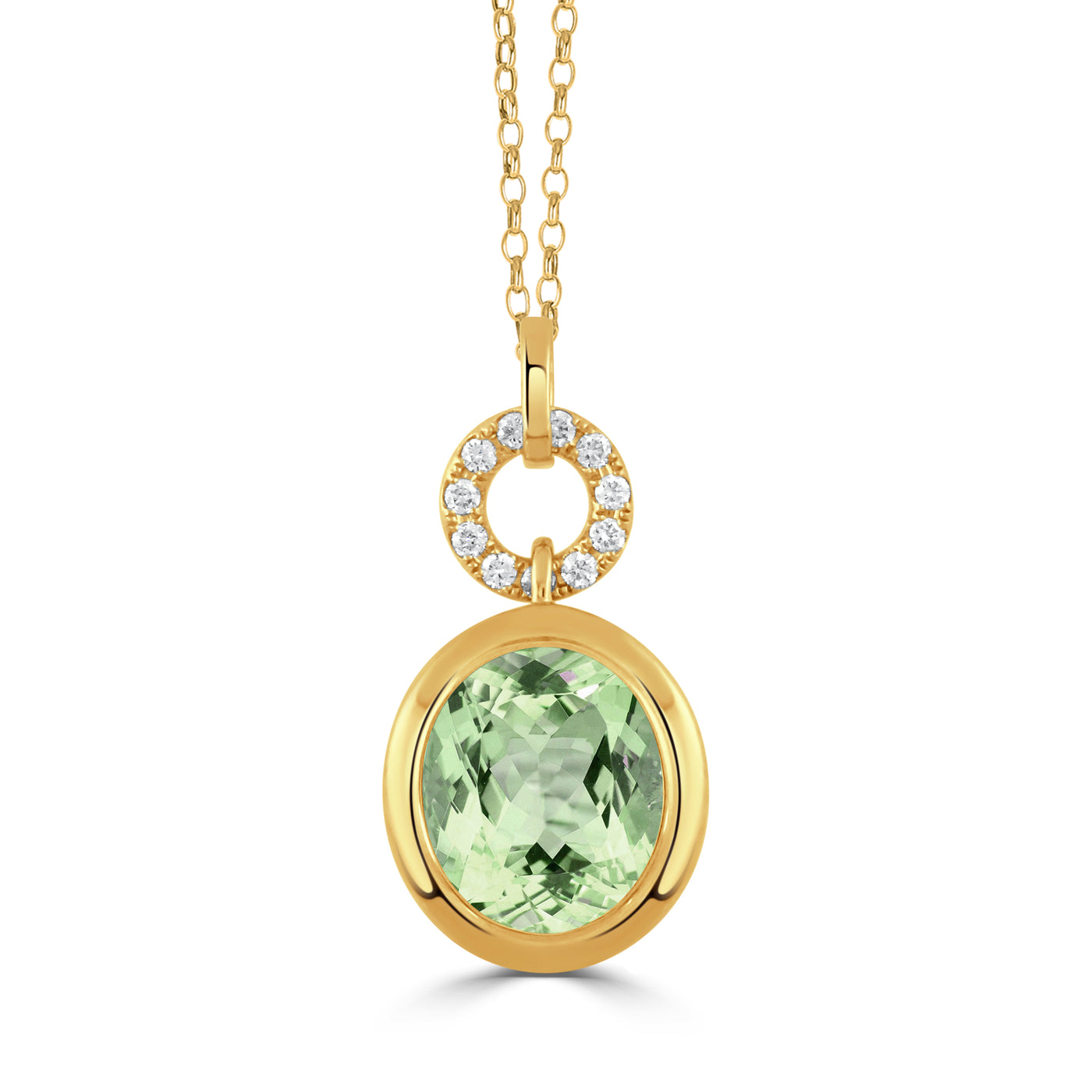 P10773GAM - 18k Yellow Gold Pendant from the Mint Mojito collection