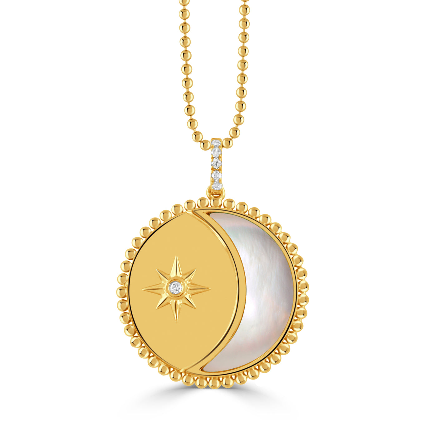 P10940WMP - 18k Yellow Gold Pendant from the Celestia collection