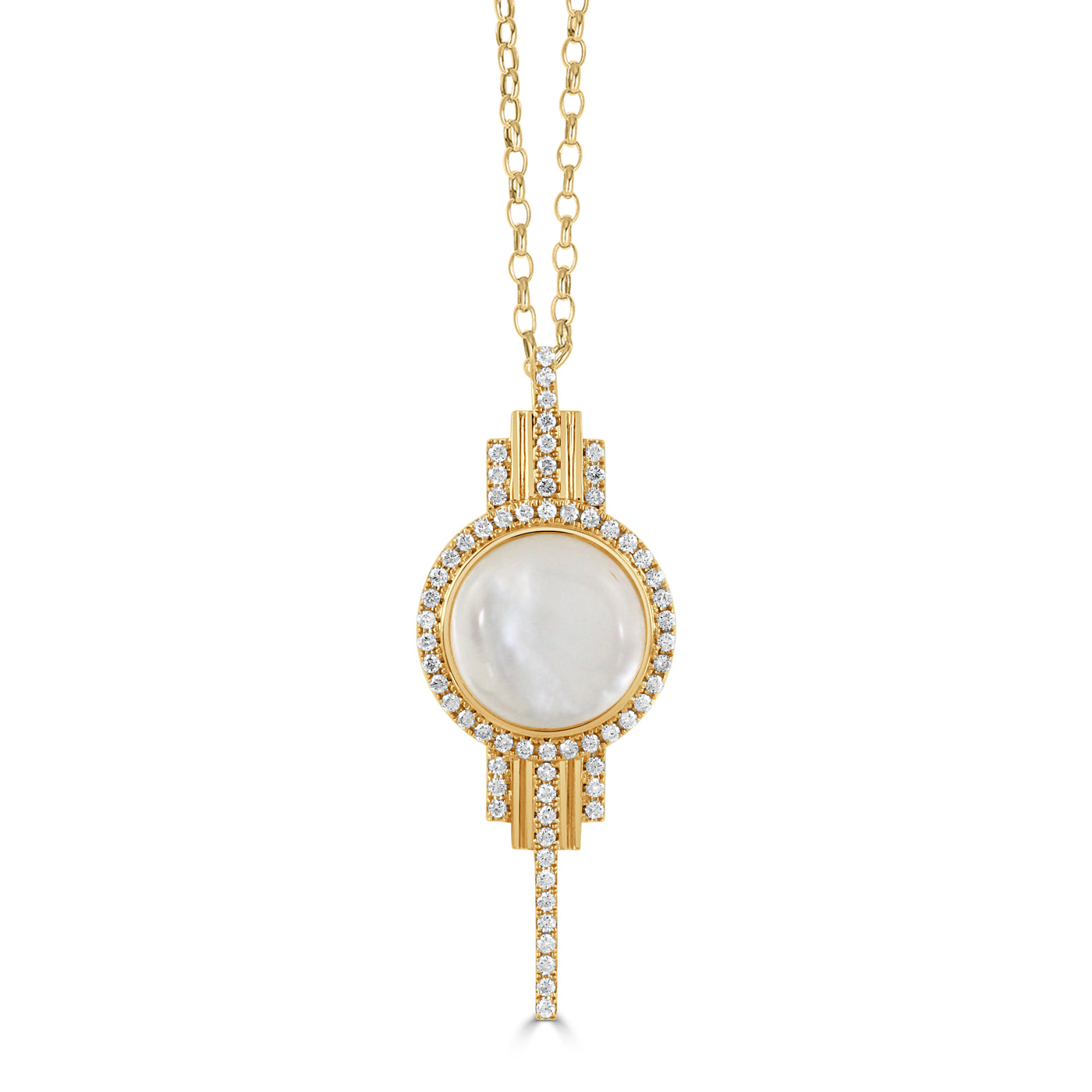 P8060WMP - 18k Yellow Gold Pendant from the White Orchid collection