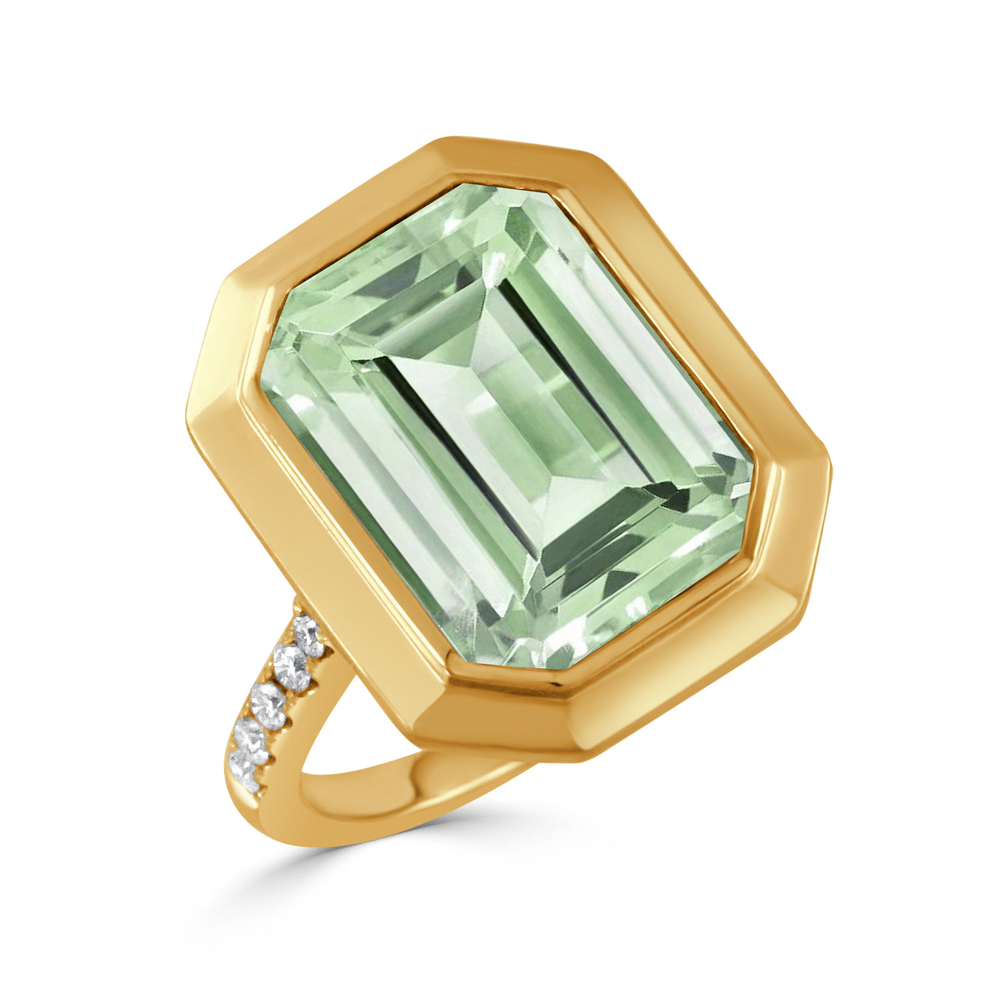 R10493GAM - 18k Yellow Gold Ring from the Mint Mojito collection