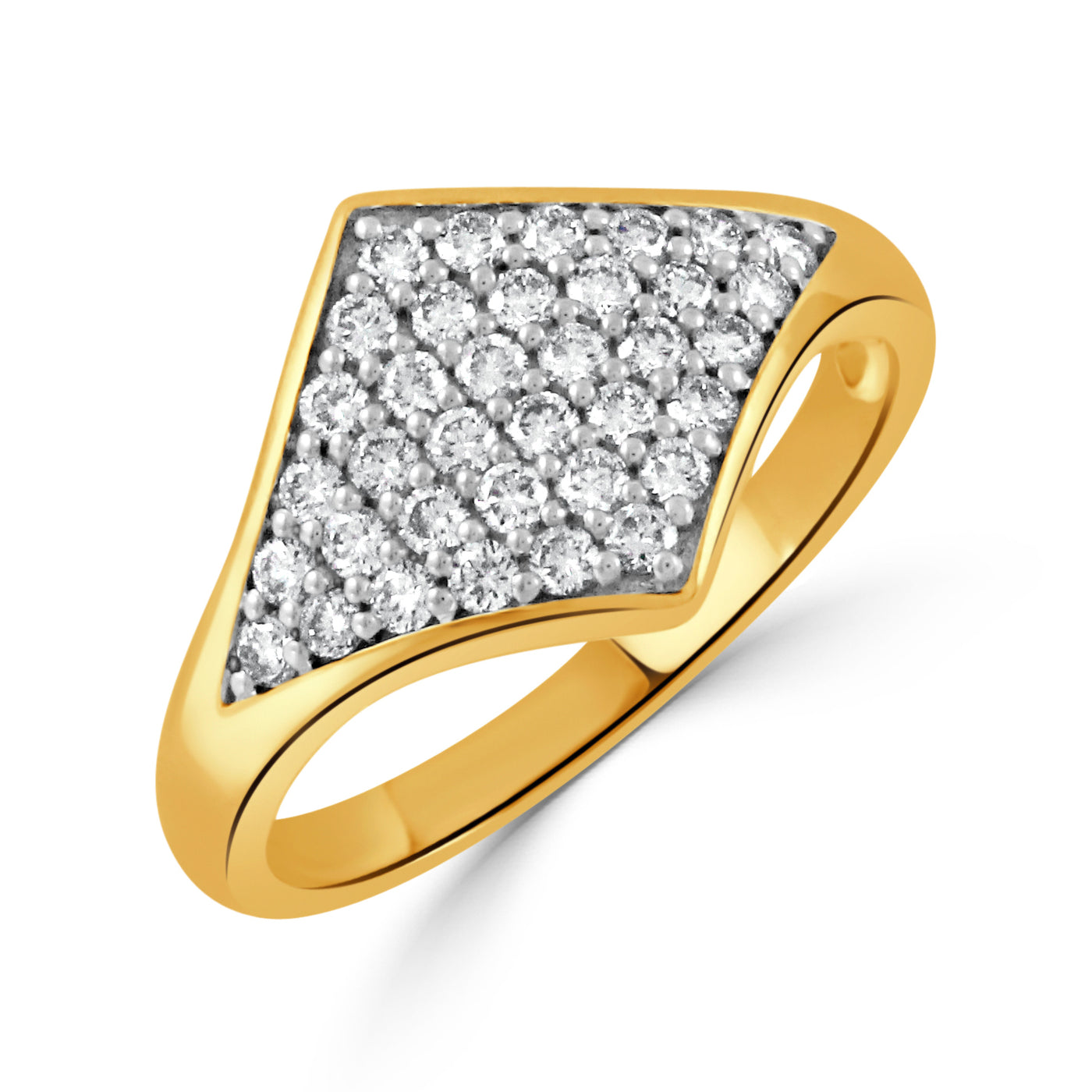 R10579TT - 18k Yellow Gold Ring from the All Diamond Fashion Collection