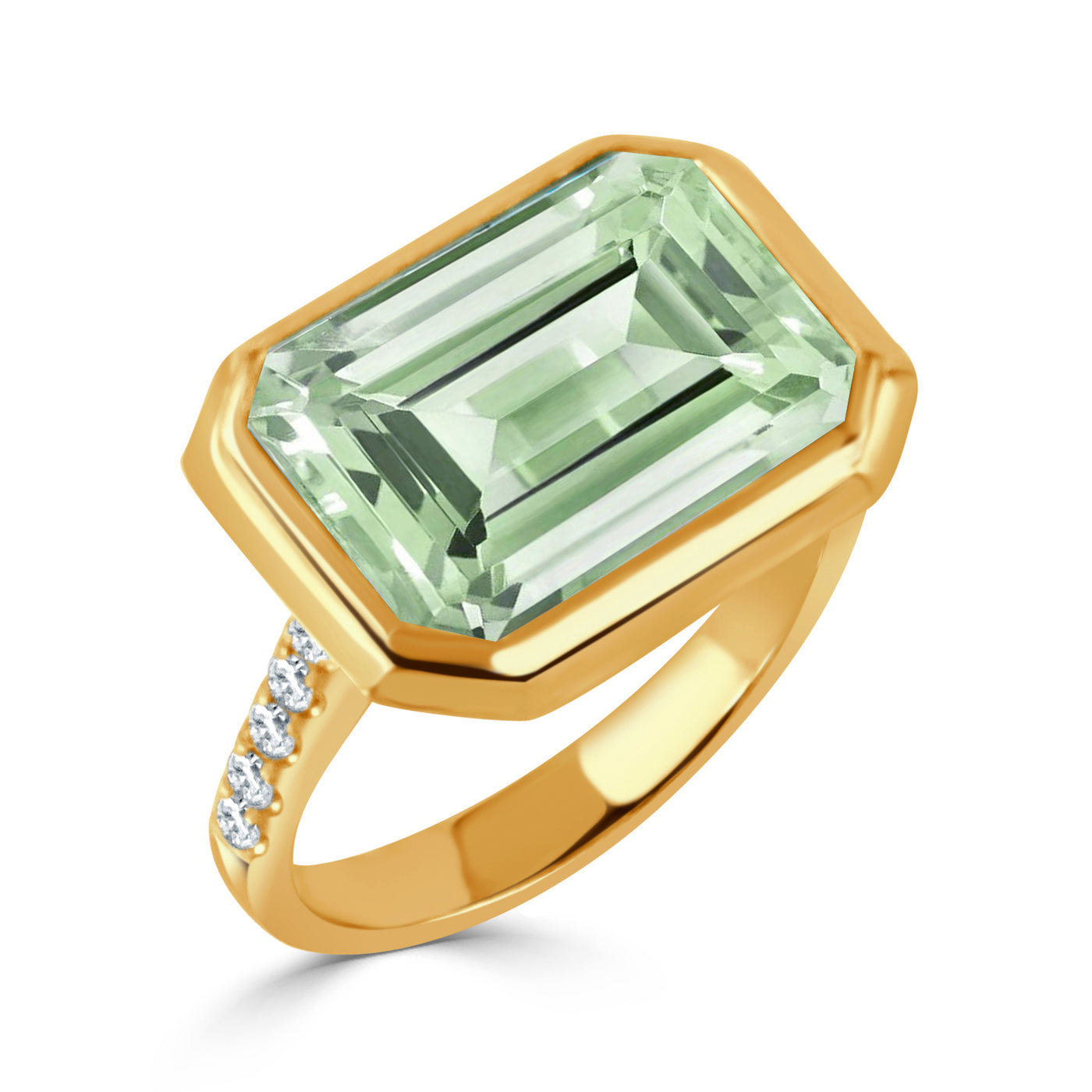 R10727GAM - 18k Yellow Gold Ring from the Mint Mojito collection