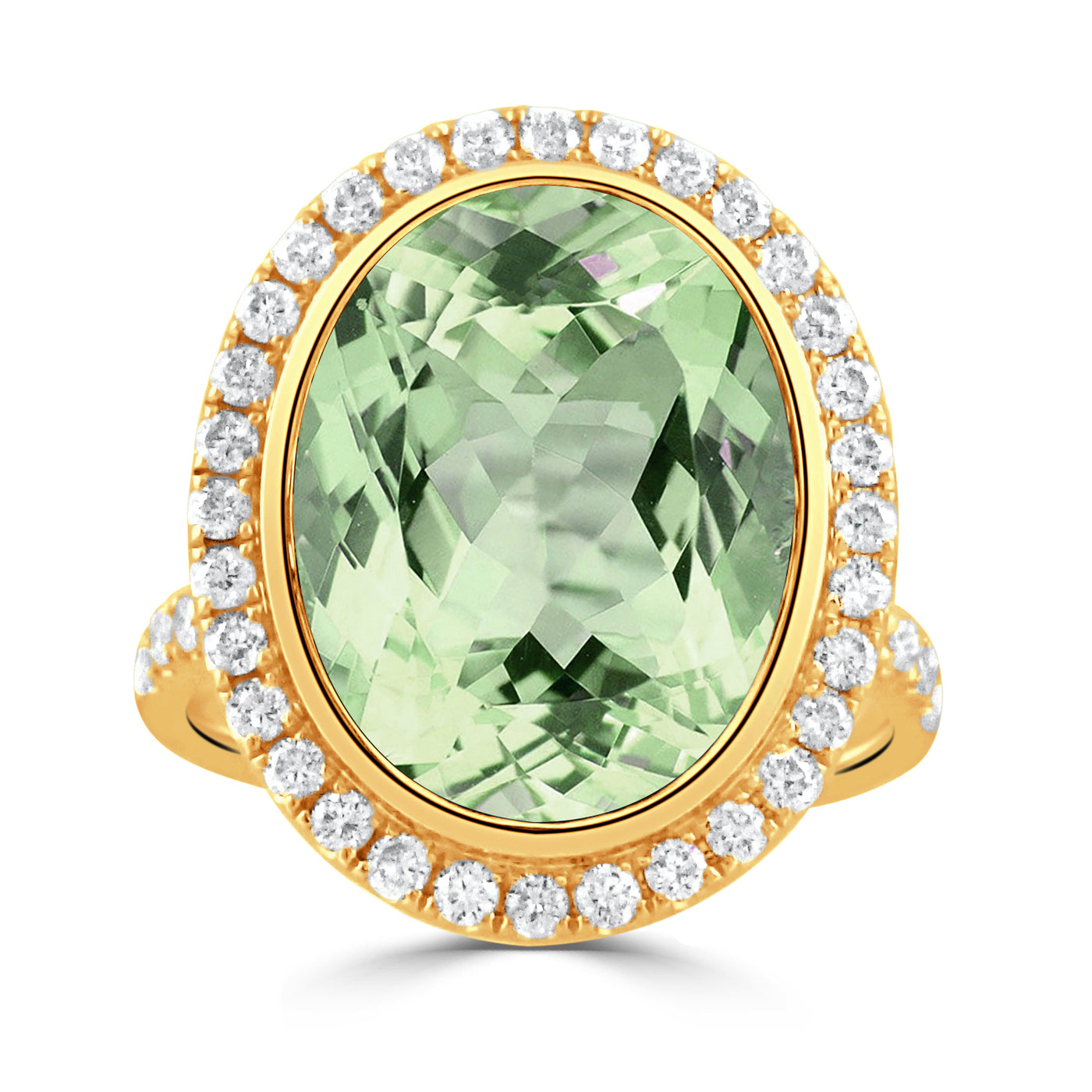 R11228GAM - 18k Yellow Gold Ring from the Mint Mojito collection