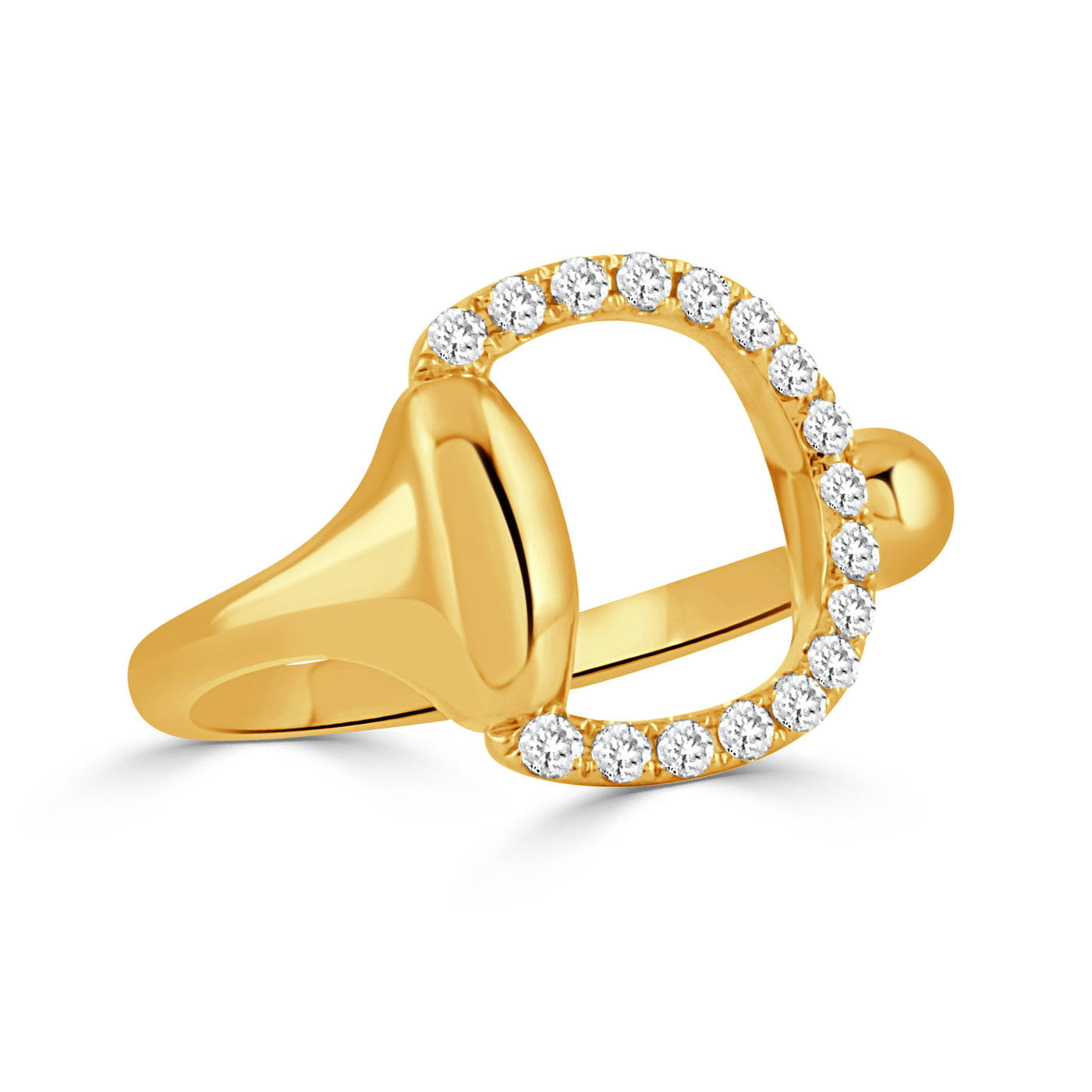 R9733 - 18k Yellow Gold Ring from the Equestrian collection