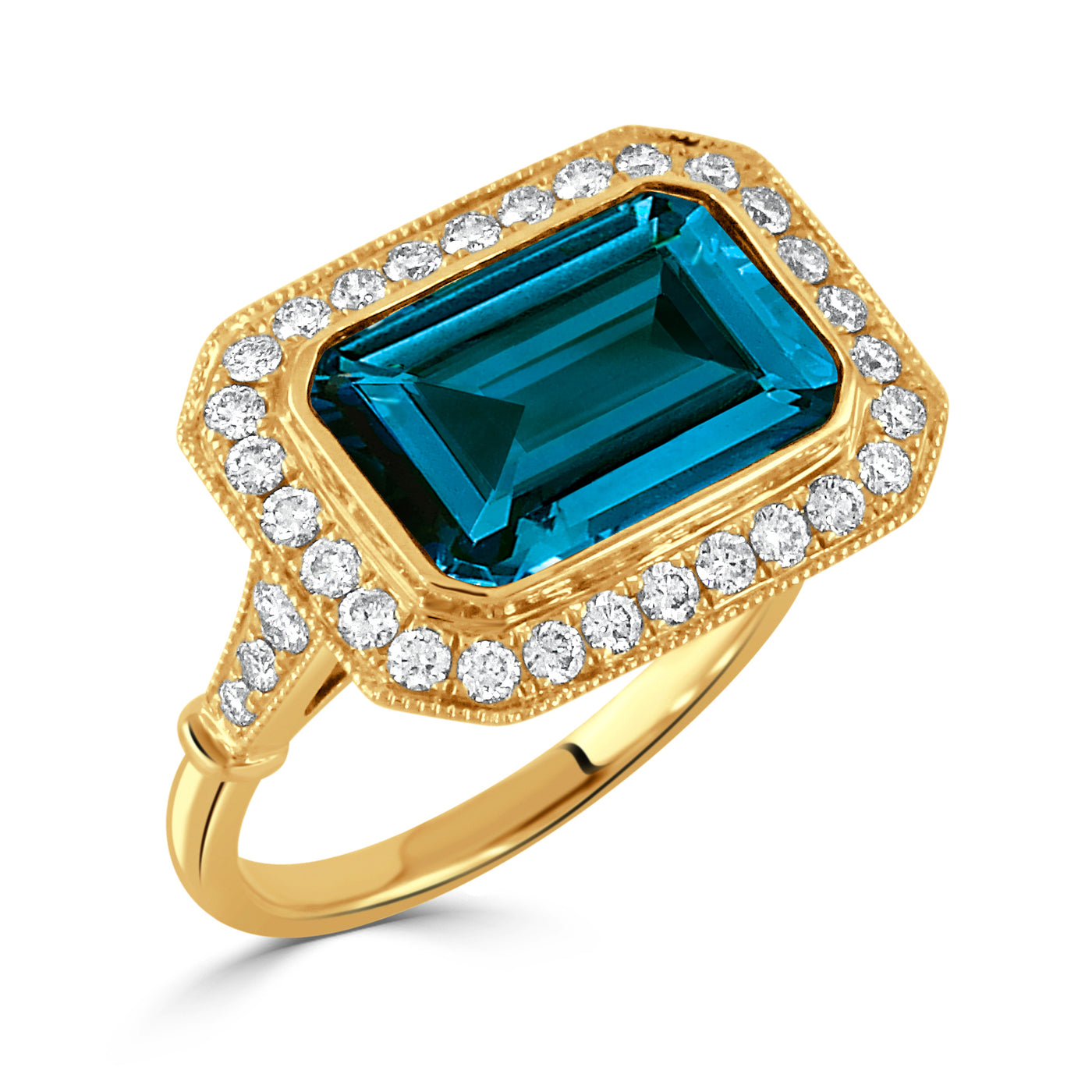 R9797LBT-Y - 18k Yellow Gold Ring from the London Blue collection