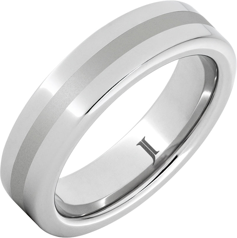 Serinium® Ring with Satin Finish Center