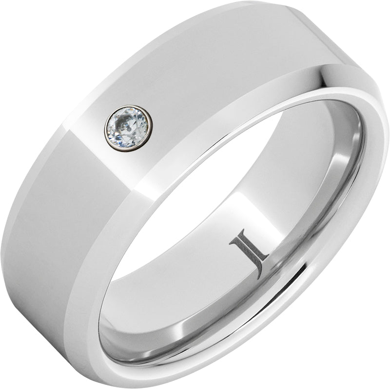 Serinium® Bevel Ring with Diamond