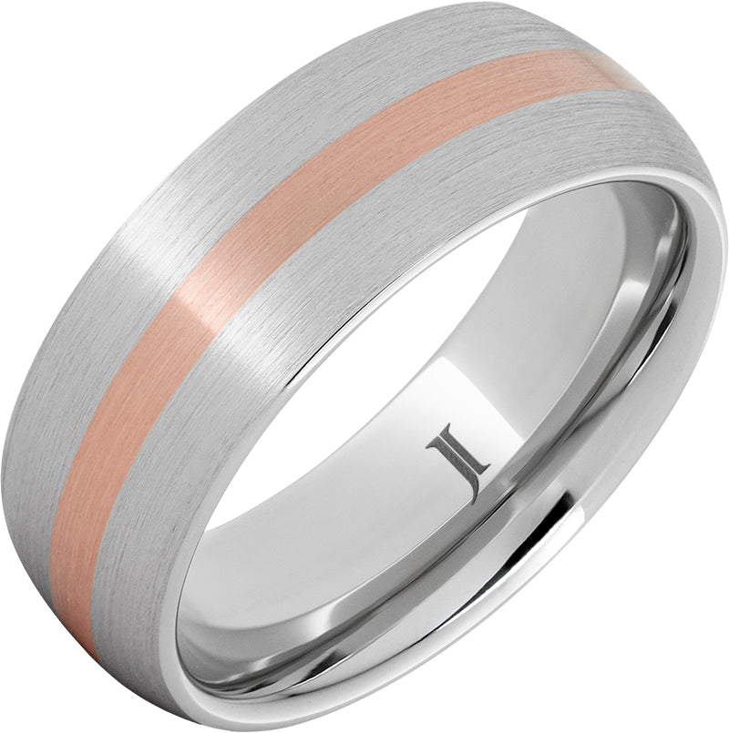 Serinium® Ring with 14K Rose Gold Inlay