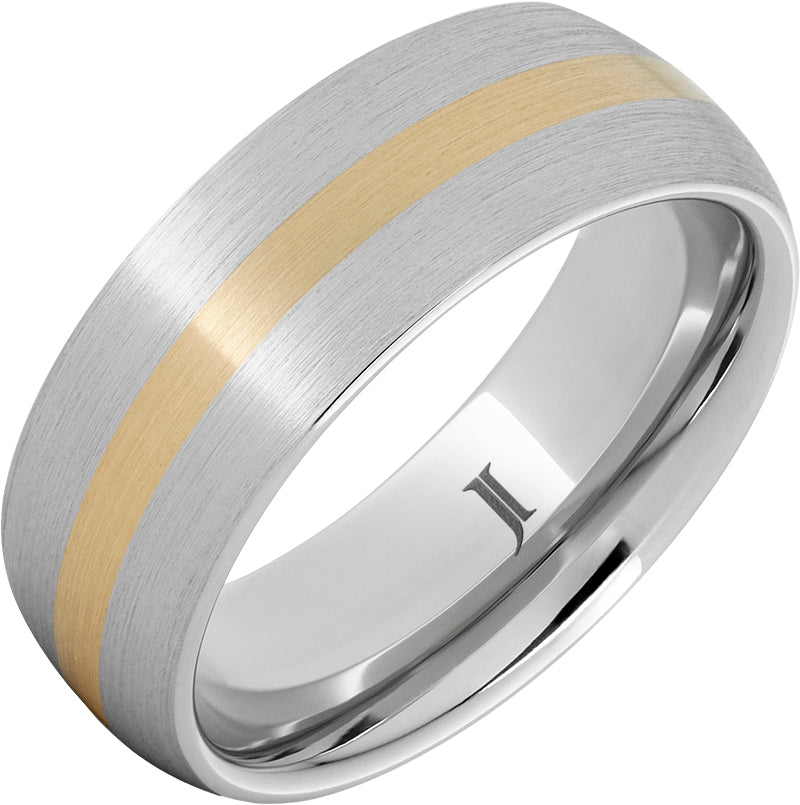 Serinium® Ring with 14K Yellow Gold Inlay