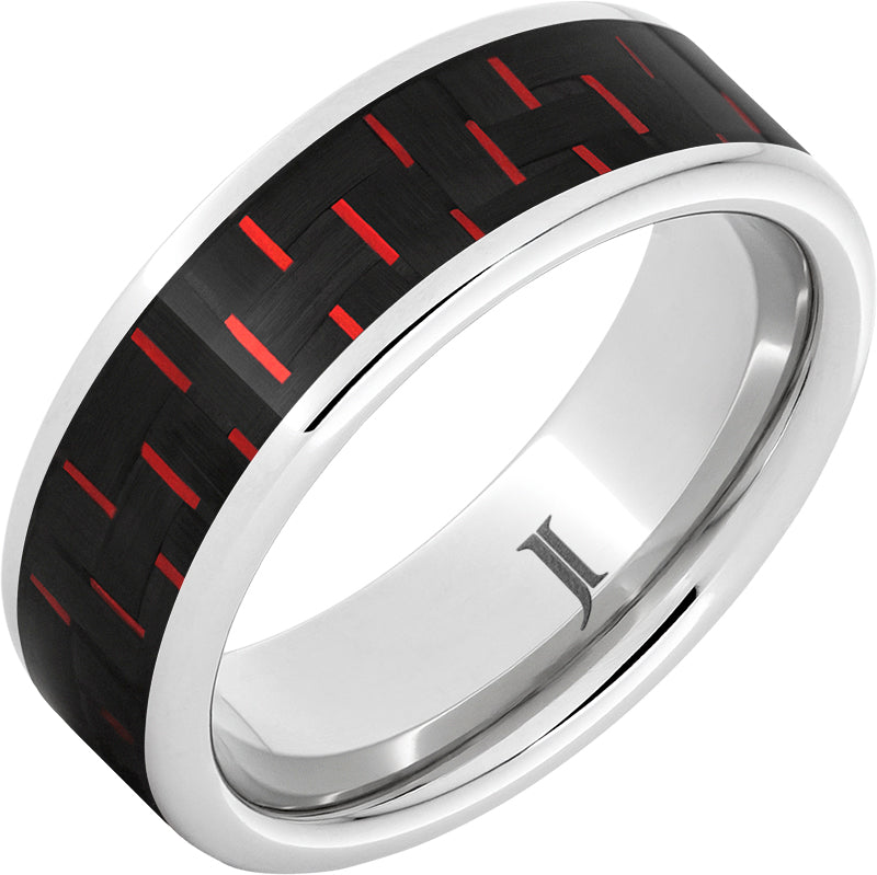 Serinium® Red Carbon Fiber Inlay Ring